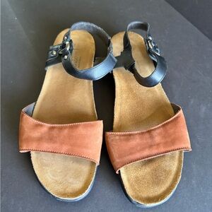 Naot Black and Brown Women's Sandals